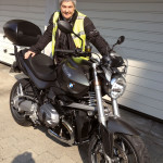 Dagmar Schwarz mit ihrem Motorrad