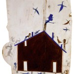 Avantgarde: Bill Traylor | Brown House With Multiple Figures and Birds, um 1939 –1942 | The William Louis-Dreyfus Foundation